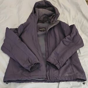 Eddie Bauer Purple Hooded Jacket Womens XL